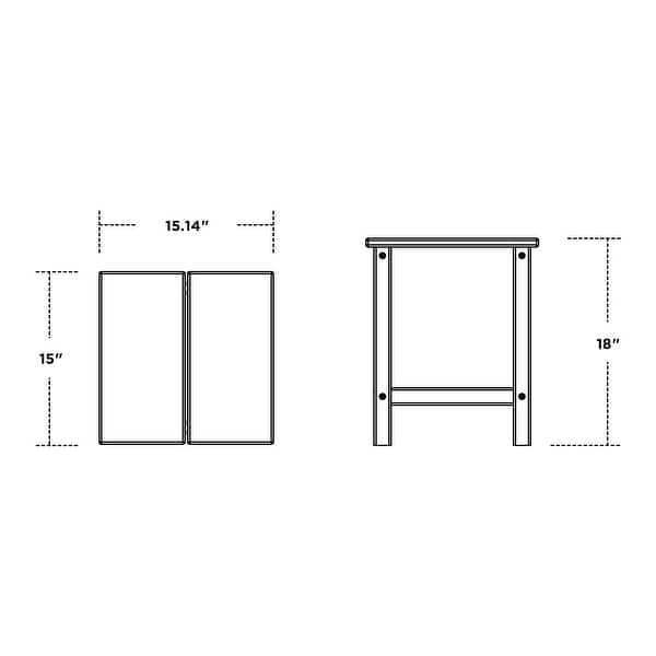 POLYWOOD Studio 18" Square Side Table Bed Bath & Beyond 37817809
